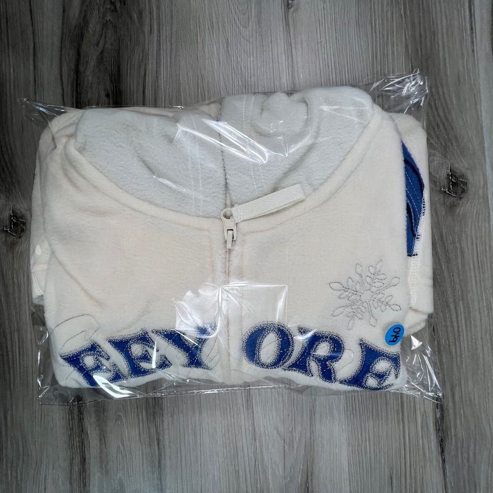 Disney Eeyore Fleece Hoodie The Wonderful World of White Blue woman's L (11/12)‎ - Picture 10 of 10